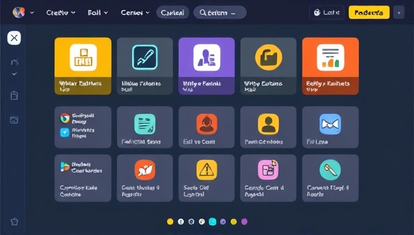 An online platform interface showcasing a virtual workspace where writers, editors, and illustrators can collaborate in real-time, with colorful icons representing different creative roles and tools for seamless project management and communication.