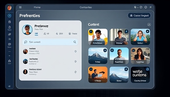 An AI-powered content creation platform interface showing a user inputting preferences and receiving instant content suggestions across various formats, depicting the seamless and intuitive content generation process of our platform.