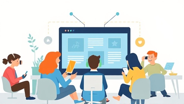 An illustration of a diverse group of people using various assistive technologies to access a website, symbolizing inclusivity and accessibility in web design.