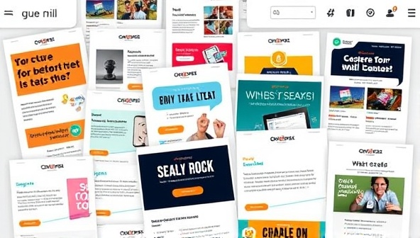 An email inbox filled with creatively designed interactive email campaigns featuring quizzes, polls, and personalized content, showcasing the engaging nature of the interactive email marketing campaigns.