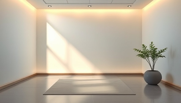 A serene and tranquil visual representation of a virtual meditation space, with soft lighting, soothing nature sounds, and a tranquil atmosphere conducive to mindfulness practice, evoking a sense of peace and relaxation for the viewer.