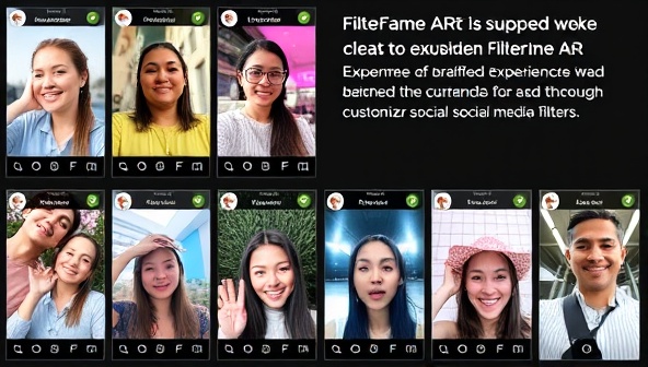 A social media feed displaying a series of posts featuring diverse users interacting with branded AR filters, showcasing the fun and engaging experiences created for brands through FilterFame AR's customized social media filters.