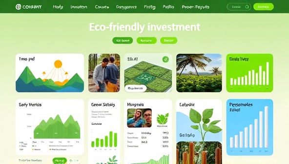 An eco-friendly investment marketplace interface showcasing a diverse range of sustainable projects and green startups with detailed impact reports and performance metrics, highlighting the platform's commitment to transparent and impactful investing.