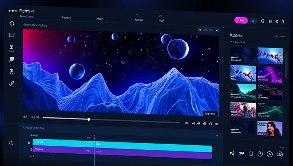 An AI-powered video editing software dynamically customizing video content in real-time based on viewer interactions, illustrating the innovative and personalized approach of VideoGen AI in video marketing.