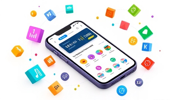An engaging visual of a smartphone displaying the WealthQuest app interface, with colorful charts, portfolio balances, and game-like elements, surrounded by icons representing different asset classes, conveying a sense of financial gamification and investment excitement.