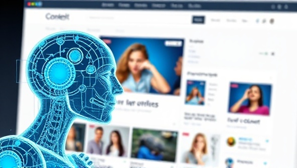 An AI algorithm analyzing user interactions on a website, displaying dynamic content changes in real-time based on individual preferences, showcasing the power of customization and personalization.