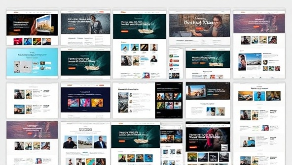 A grid of diverse niche-specific website templates displayed on various devices, showcasing the versatility and customization options available through ThemeCraft Studio's subscription service, visually appealing and tailored to different industries.