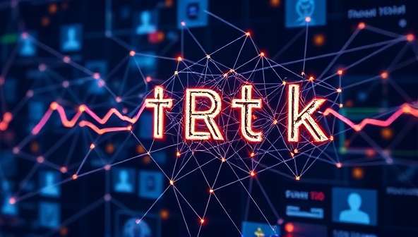 An intricate blockchain network visual displayed on a futuristic holographic screen, showcasing the verification process of influencer profiles and engagement metrics in real-time, symbolizing transparency and authenticity in influencer marketing partnerships.