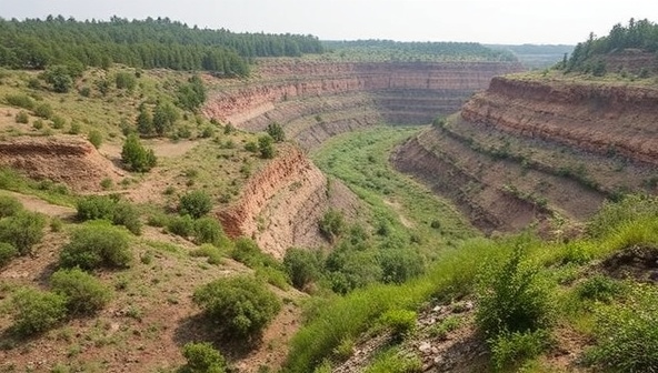 An image of a restored mine site with lush vegetation, thriving wildlife, and restored ecosystems, illustrating the successful rehabilitation efforts of ReclaimMine Restoration Solutions and the transformation of post-mining landscapes into sustainable habitats.