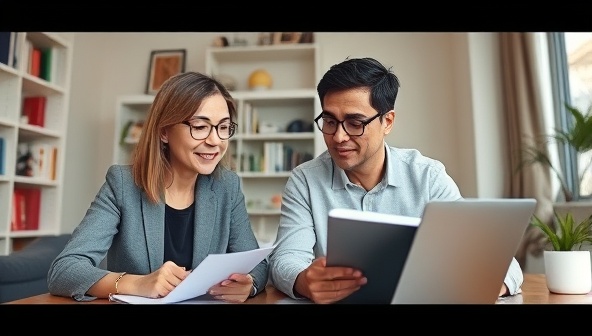 An image of a mentor and mentee engaged in a virtual meeting, discussing writing projects and sharing feedback, reflecting a supportive and inclusive mentorship relationship fostering growth and collaboration.