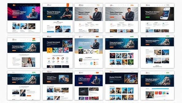 An array of vibrant and modern web design templates displayed on various devices, showcasing versatility and customization options for different businesses and industries.