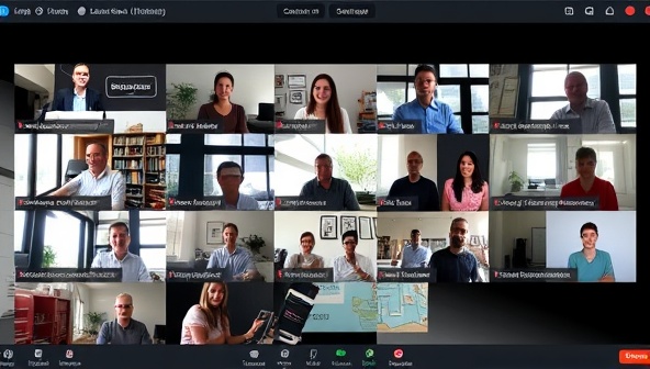 A virtual workshop setting with diverse participants engaging in interactive activities and discussions on various skill-building topics, creating a dynamic and collaborative learning environment in a digital space.