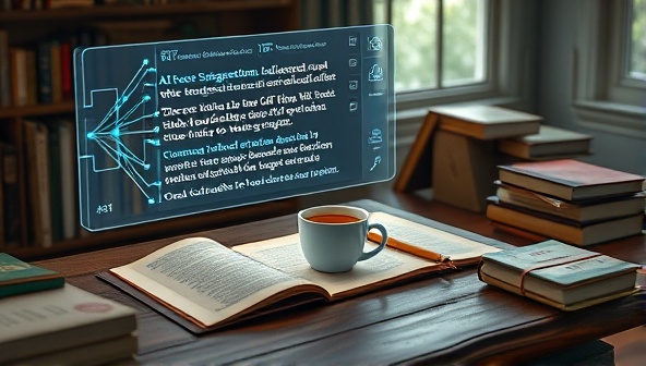 An engaging visual of a writer