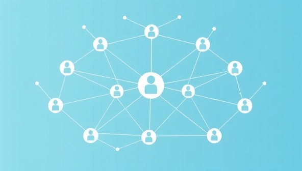 An illustration of interconnected nodes representing individuals forming a web of trust and shared risk, symbolizing the peer-to-peer insurance model and community collaboration.