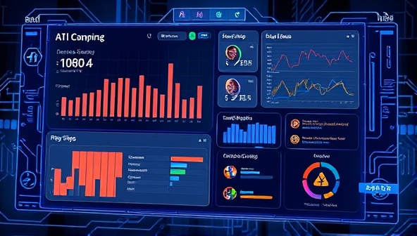 An illustration of a futuristic AI interface displaying gaming statistics, personalized recommendations, and real-time tips overlaid on a gaming screen, symbolizing advanced gaming support and guidance.