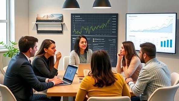 A dynamic and collaborative online workspace where members of the investment club interact, discuss investment opportunities, and review financial data together, fostering a sense of community and shared investment goals.