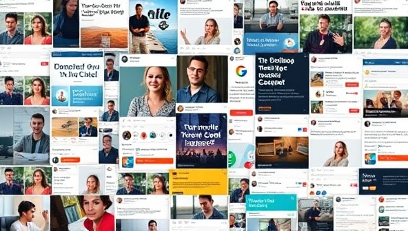 An artistic collage of diverse social media posts on various platforms, each reflecting a unique style and tailored approach, symbolizing personalized content creation and digital creativity.