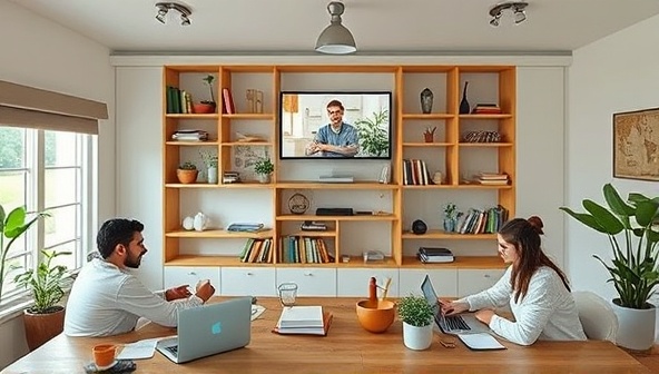 A virtual workspace with remote participants engaging in a writing workshop on a shared digital platform, featuring virtual breakout rooms, collaborative document editing tools, and inspirational visual prompts, creating a vibrant and connected environment for online writing retreats.