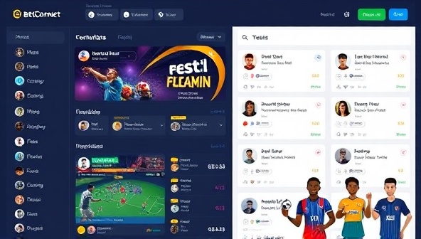 An interactive and vibrant online community platform interface displaying user profiles, betting discussions, and live sports event feeds, with avatars of members engaging in friendly betting competitions and sharing tips, showcasing the collaborative and engaging nature of BetConnect Hub.
