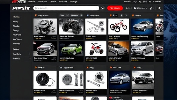 An online parts catalog interface showcasing a diverse array of car components, from engine parts to exterior accessories, with high-quality images, detailed descriptions, and customer reviews, reflecting a comprehensive and user-centric shopping experience.