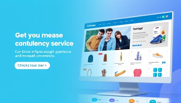 A visually appealing e-commerce website interface showcasing products, seamless navigation, and engaging visuals, symbolizing the optimized online shopping experience and increased conversions achieved through E-Com Elevate's e-commerce consultancy services.
