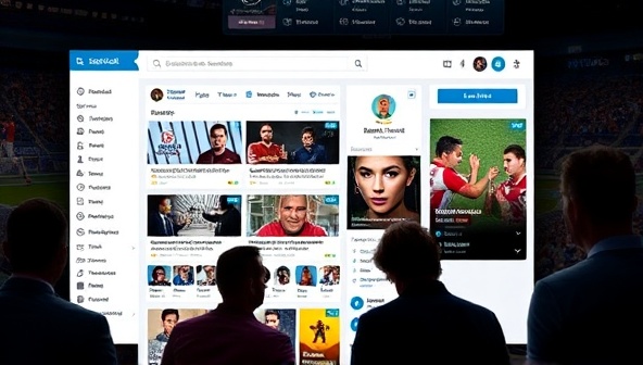 A dynamic social network interface displaying user profiles, betting discussions, and community events, emphasizing the interactive and social nature of BetConnect Community as a leading platform for sports betting enthusiasts.