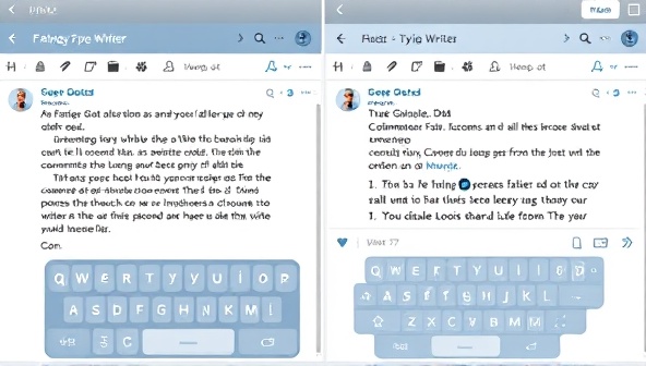 An interactive app interface displaying multiple writers typing together on a shared digital document, with real-time edits, comments, and collaborative tools visible, illustrating seamless and dynamic writing collaboration in action.