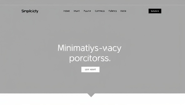 An elegant and sleek website layout featuring minimalist design elements such as ample whitespace, clean typography, and subtle accents, highlighting the simplicity and sophistication of SimplicitySites' minimalist web design approach.