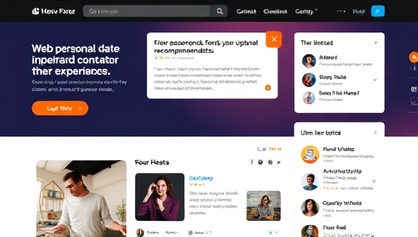 An interactive website interface displaying personalized content and features based on user preferences, with dynamic elements and personalized recommendations, illustrating the innovative approach of Web Persona Forge in creating unique web experiences.