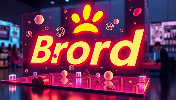 An imaginative representation of a brand logo transforming into a 3D AR experience, with virtual elements interacting with physical objects, creating a dynamic and engaging brand activation scenario with ARtivate.