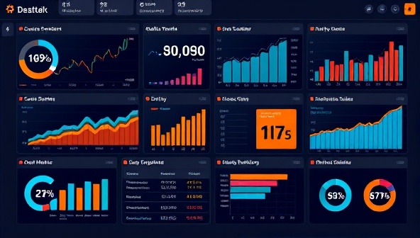 A dynamic data visualization dashboard displaying real-time market trends, consumer sentiment analysis, and competitor performance metrics in an engaging and informative layout, showcasing the power of data-driven insights for strategic decision-making in business.