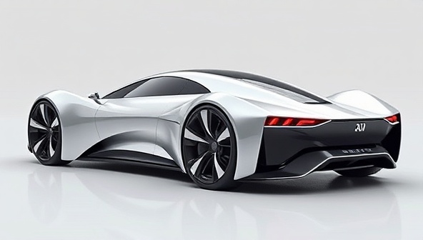 An artistic rendering of a futuristic concept car design, showcasing sleek lines, innovative features, and cutting-edge aesthetics, symbolizing creativity, innovation, and advanced automotive design capabilities.