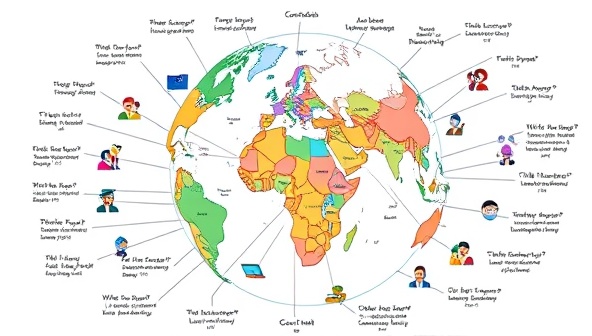 A digital globe representing diverse cultures and languages interconnected through virtual communication channels, with language learners engaging in lively conversations, sharing cultural insights, and learning from each other, fostering a sense of global unity and linguistic diversity.