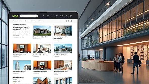 An online learning platform interface showcasing architectural course modules, interactive lessons, and a community forum for students to engage and learn collaboratively, inspiring a sense of creativity and knowledge sharing.