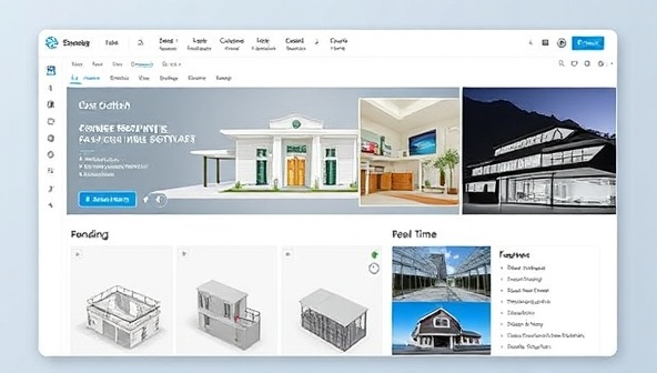 An architectural visualization software interface displaying a sleek and user-friendly design, with 3D modeling tools, rendering options, and real-time visualization features, illustrating the power and versatility of the subscription-based platform.