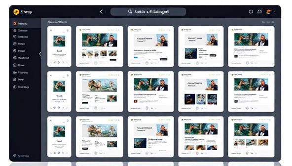 An image of a sleek and modern interface displaying various website design options generated by the AI assistant, with a user happily selecting their preferred layout, conveying ease and customization.
