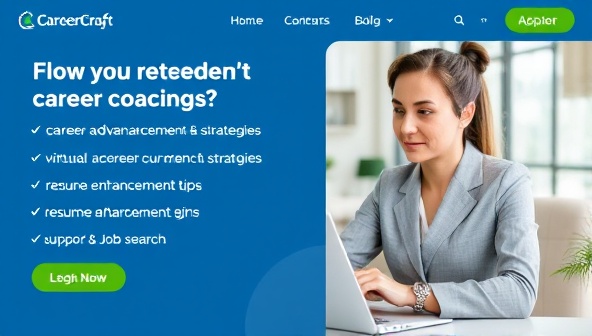 A virtual career coaching session with a professional mentor providing guidance on career advancement strategies, resume enhancement tips, and job search techniques, symbolizing the support and expert advice offered by CareerCraft to users.
