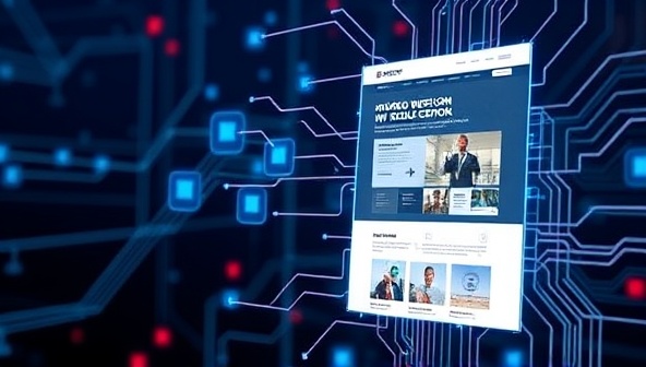 An AI algorithm generating a custom website design in real-time based on client preferences and branding guidelines, illustrating the automated and personalized nature of the AI-driven web design subscription service, showcasing the efficiency and creativity of the platform.