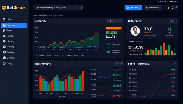 A digital dashboard displaying personalized betting predictions and insights generated by the BetGenius algorithms, with interactive graphs and statistics illustrating the data-driven approach to optimizing betting strategies, empowering users with strategic advantages in their gambling decisions.
