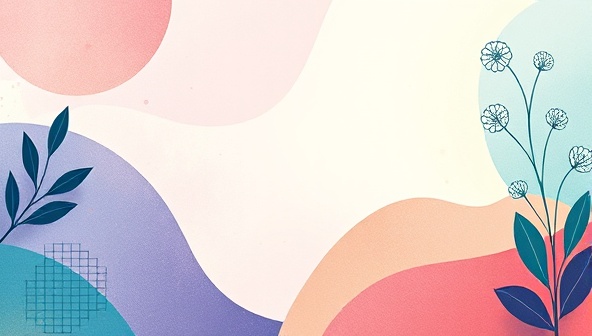An abstract illustration representing mental wellness, featuring calming colors, nature elements, and mindfulness symbols, conveying a sense of tranquility and balance, evoking the essence of digital well-being through MindMend.