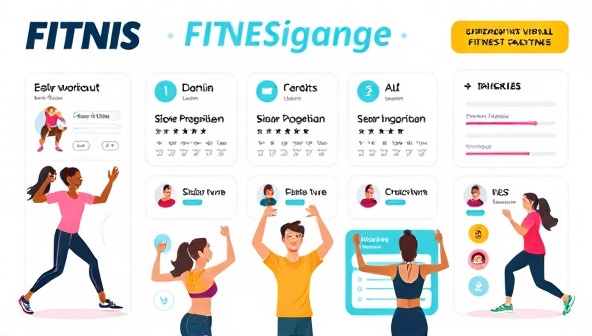 An energetic visual representation of an online fitness challenge with participants engaging in dynamic workout routines, progress trackers, and virtual high-fives, showcasing a supportive and motivating virtual fitness community that encourages active lifestyles and personal wellness goals.