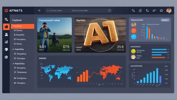 An AI-powered dashboard displaying real-time user interactions on a website, with personalized content recommendations, user behavior insights, and engagement metrics, illustrating the dynamic and data-driven nature of AI website personalization.