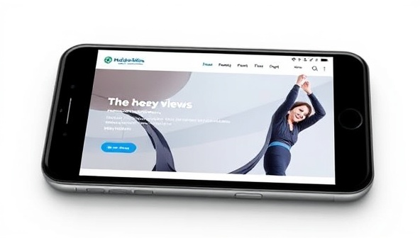 A sleek and modern mobile interface displaying a website optimized for mobile viewing, featuring smooth scrolling, intuitive navigation, and responsive design elements, showcasing the mobile-first approach of MobiWeb Solutions in creating user-friendly websites.