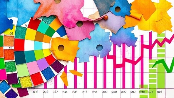 An artistic representation of a palette of vibrant colors merging into a financial chart, symbolizing the intersection of creativity and finance in the tax advisory services tailored for creative professionals by ArtTax Advisors.