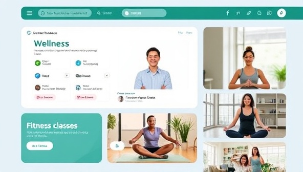 An online platform displaying wellness resources, meditation sessions, and virtual fitness classes for remote employees, promoting a healthy and balanced work environment.