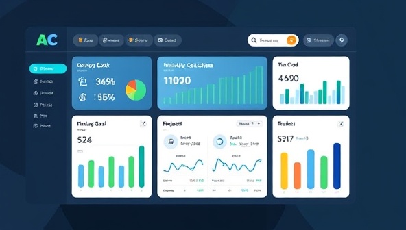 A digital financial dashboard displaying budgeting tools, investment calculators, and financial goal trackers, with a financial coach guiding users through money management strategies and wealth-building techniques, creating a practical and empowering environment for financial learning and growth.