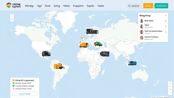An interactive platform interface displaying a map with various mining equipment icons available for sharing or rental, accompanied by user reviews and ratings, illustrating the seamless and efficient process of equipment sharing through MineShare Network.