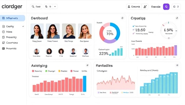 An interactive dashboard displaying a variety of influencers and brands connected through the platform, with real-time campaign performance metrics and engagement data, illustrating the efficiency and effectiveness of the influencer marketing automation service.