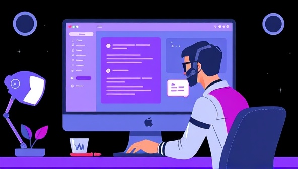 An illustration depicting a web designer interacting with a friendly AI assistant on a computer screen, providing design feedback and suggestions in real-time, showcasing the futuristic and innovative aspect of the tool.