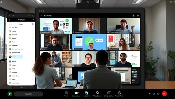 An online skill development bootcamp session with participants engaging in a virtual workshop, interacting with course materials, and collaborating on projects, creating a dynamic and immersive learning environment that fosters skill growth and professional development.